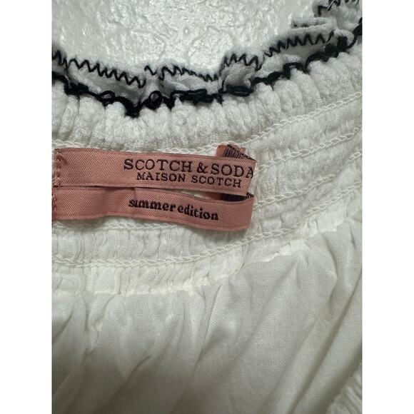 Scotch & Soda Ruffled Cotton-Blend Skirt White Size Small - Picture 5 of 6